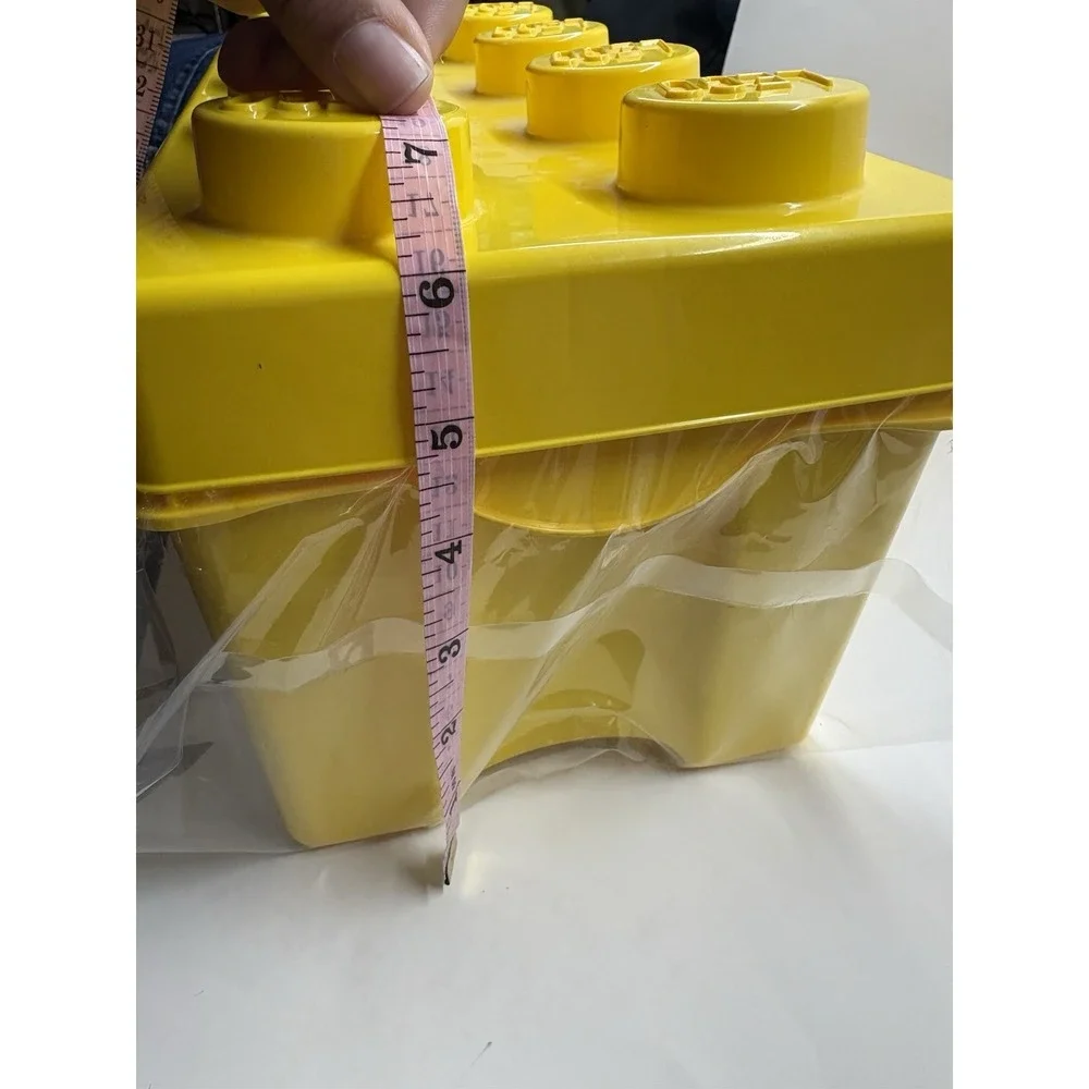 LEGO Storage Brick Case 8 Stud Large Yellow Container Plastic Bin Box 4lb Misc